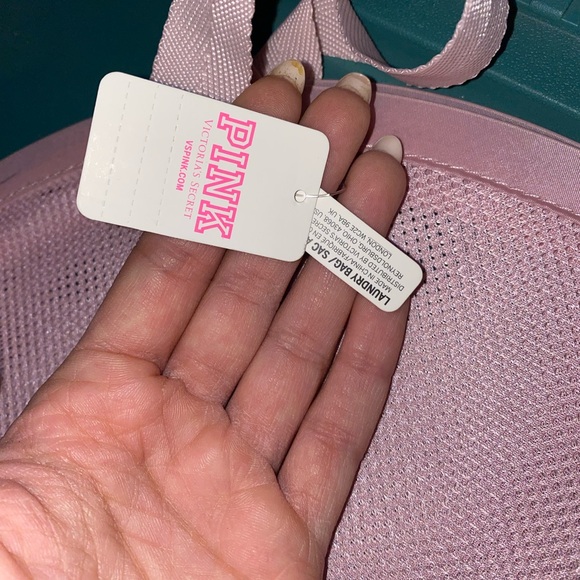 Pink Mesh Laundry Hamper - Picture 7 of 7